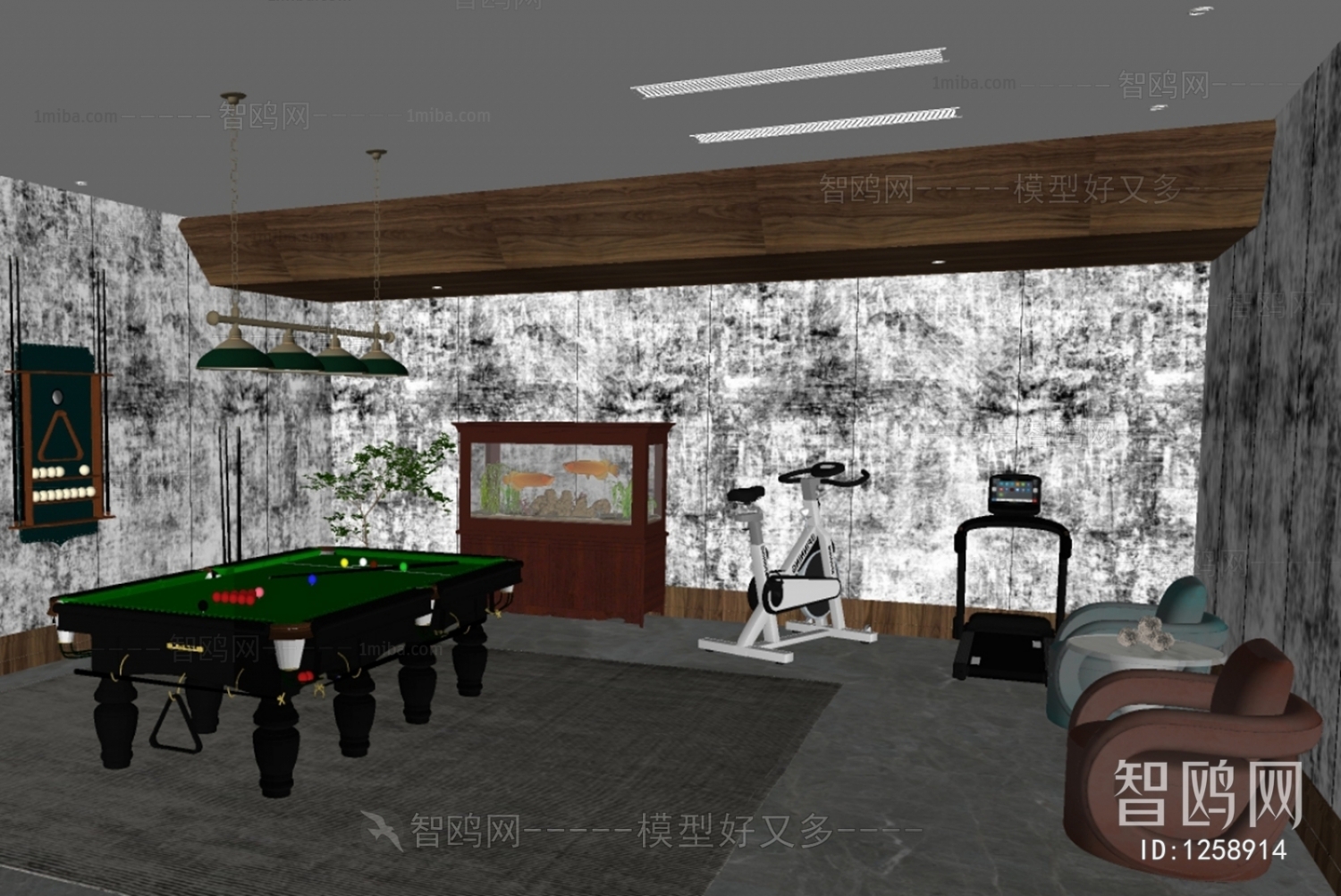 Modern Billiards Room