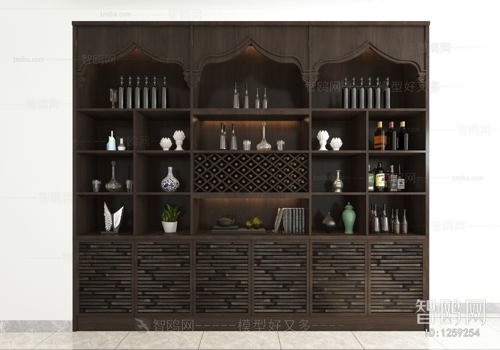 Southeast Asian Style Wine Cabinet
