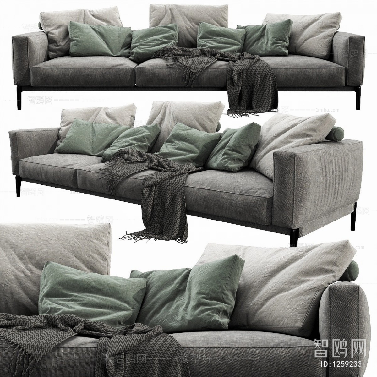 Modern Three-seat Sofa