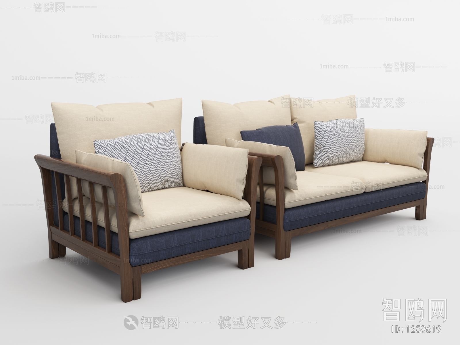 New Chinese Style Sofa Combination