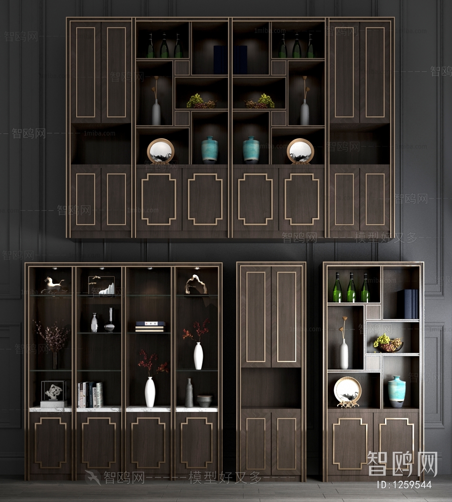 New Chinese Style Decorative Cabinet