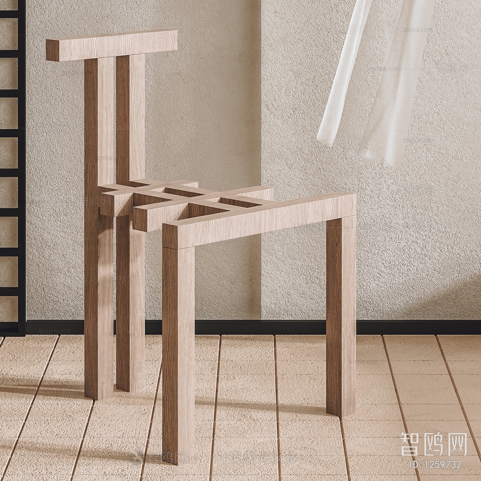 Wabi-sabi Style Single Chair