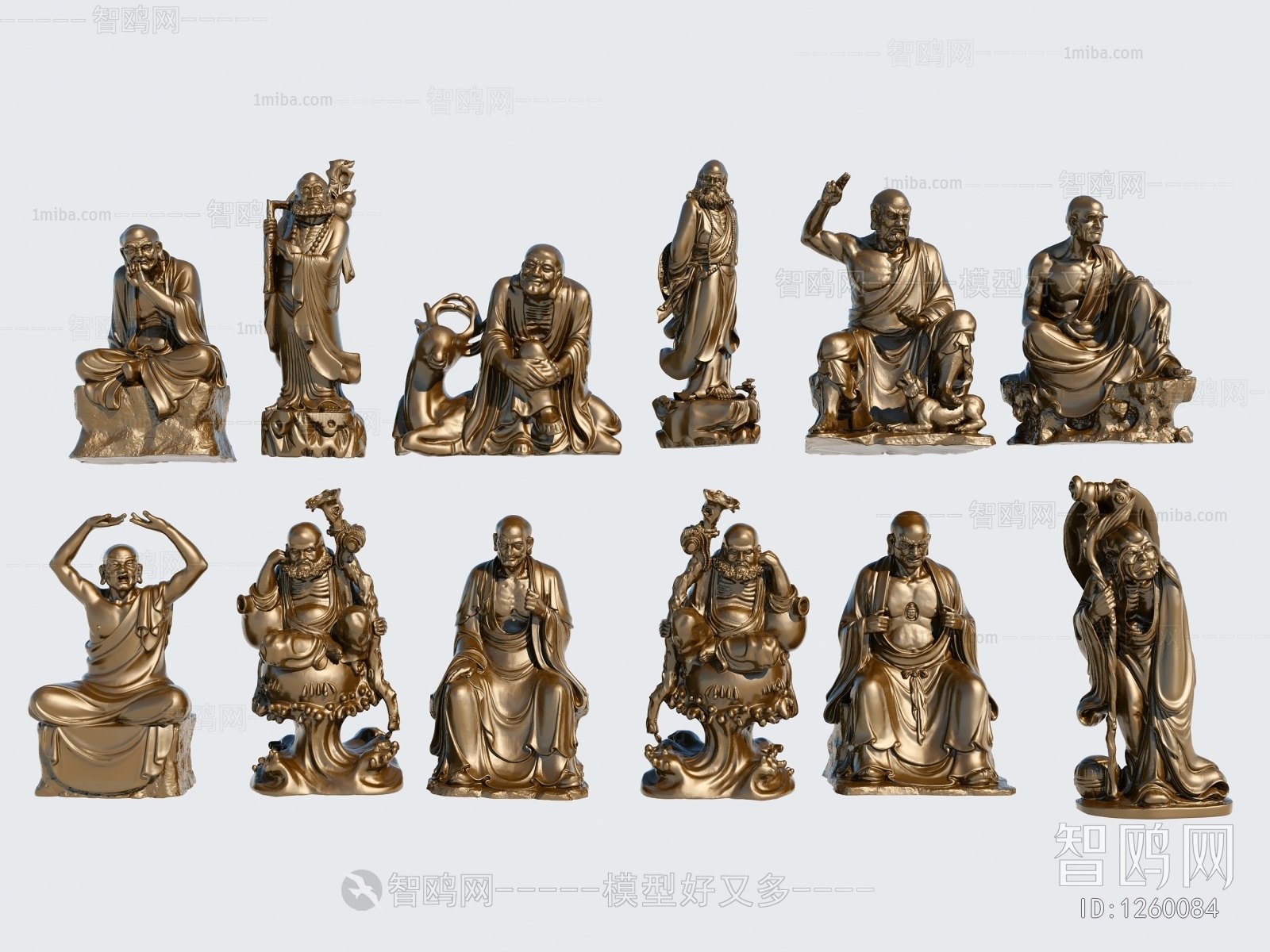 中式佛像罗汉雕塑雕像摆件