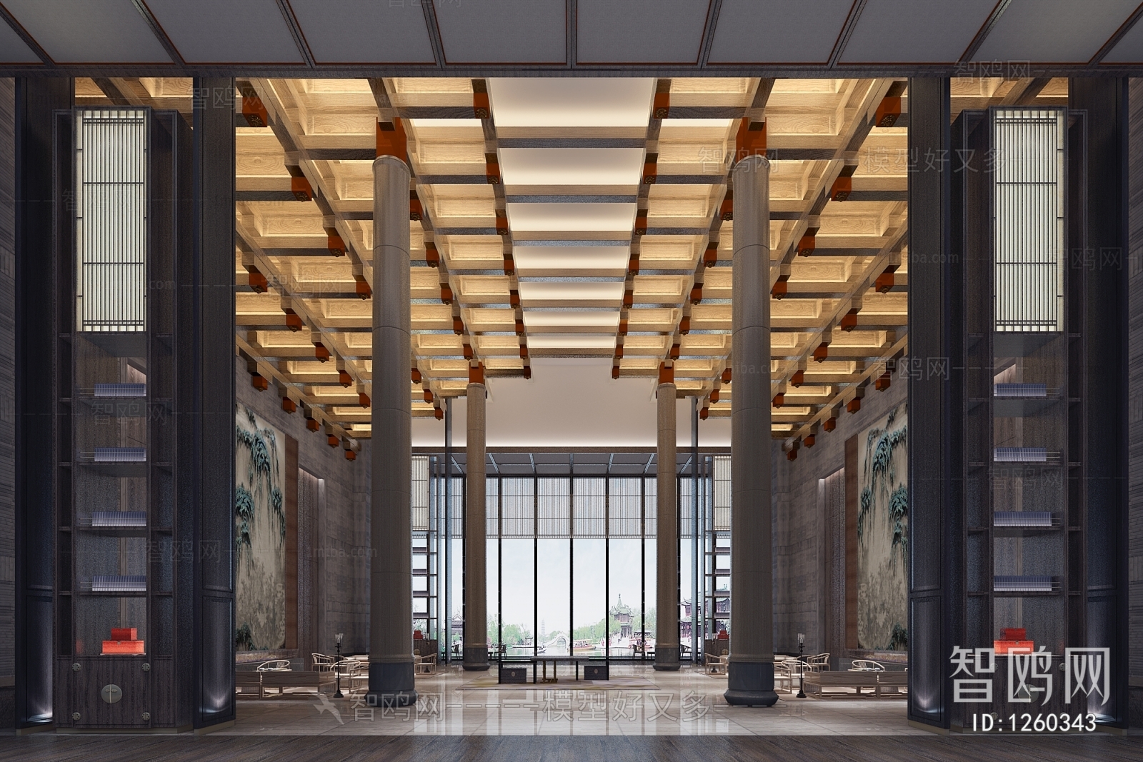 New Chinese Style Lobby Hall