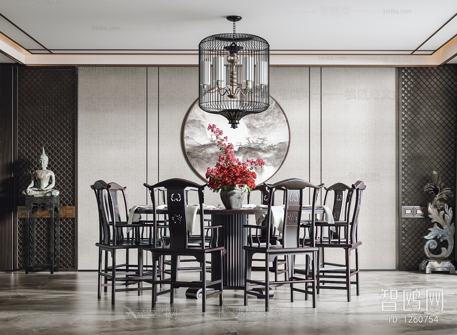 New Chinese Style Dining Room