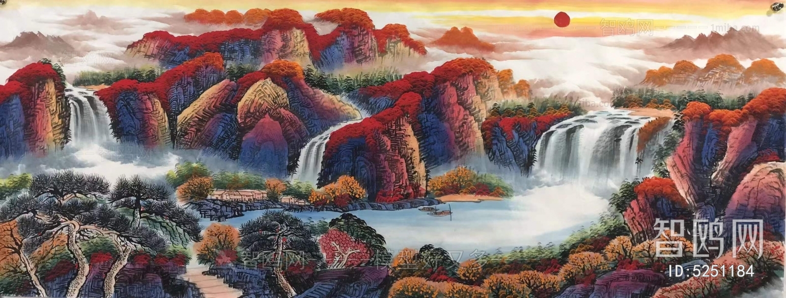 中国画水墨彩墨山水画