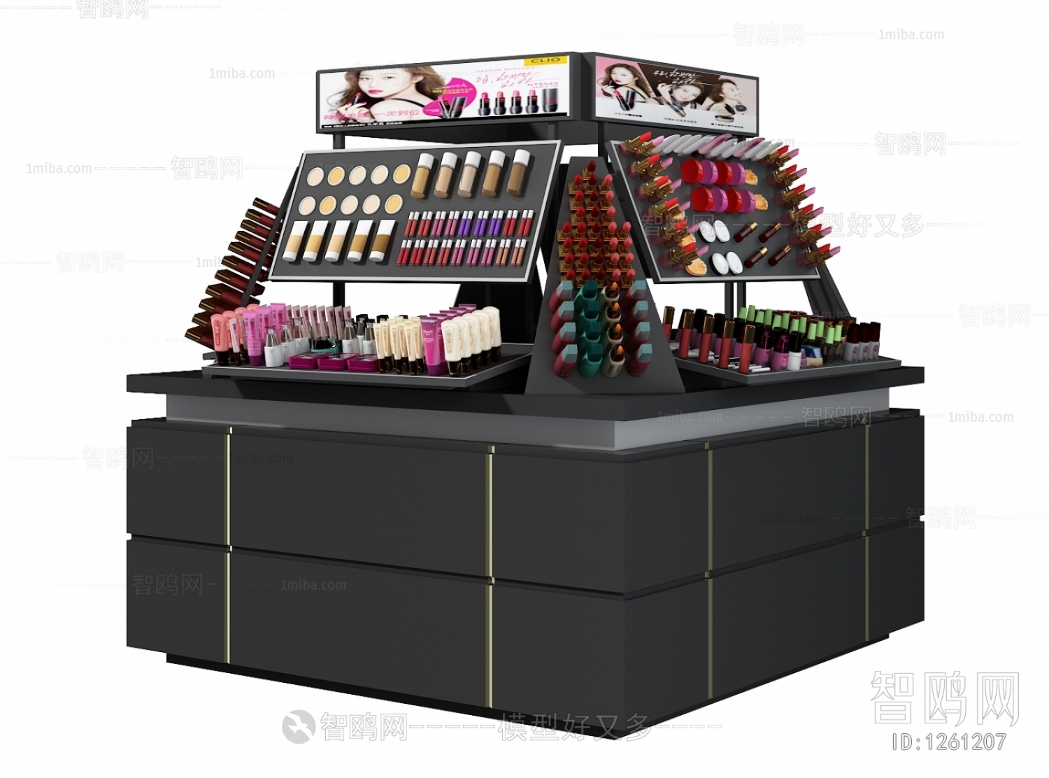 现代化妆品货架