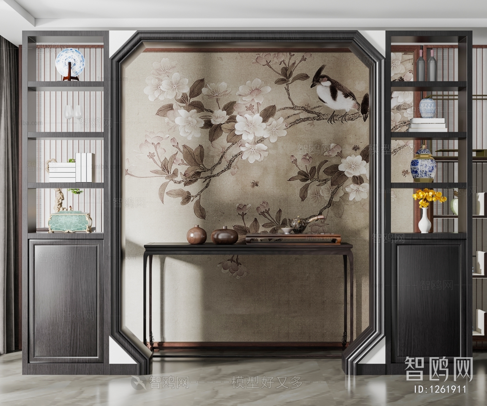 New Chinese Style Decorative Cabinet