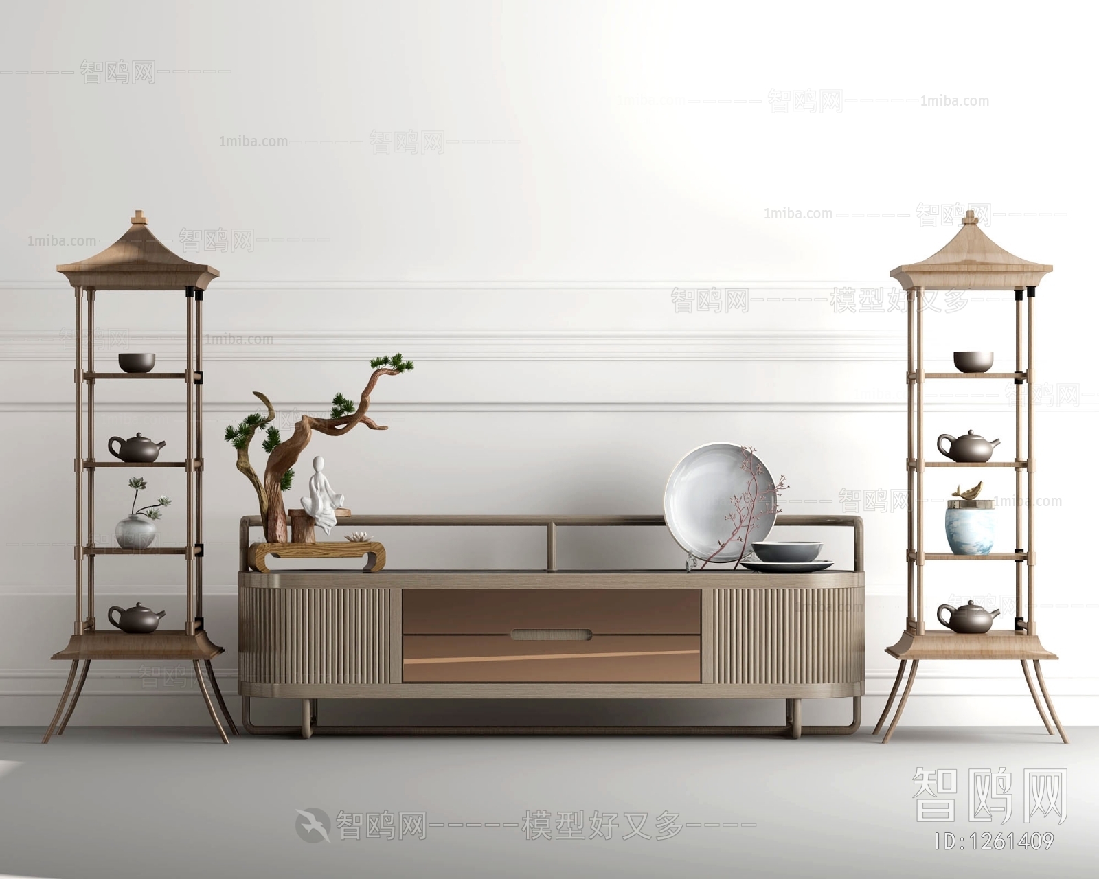 New Chinese Style TV Cabinet