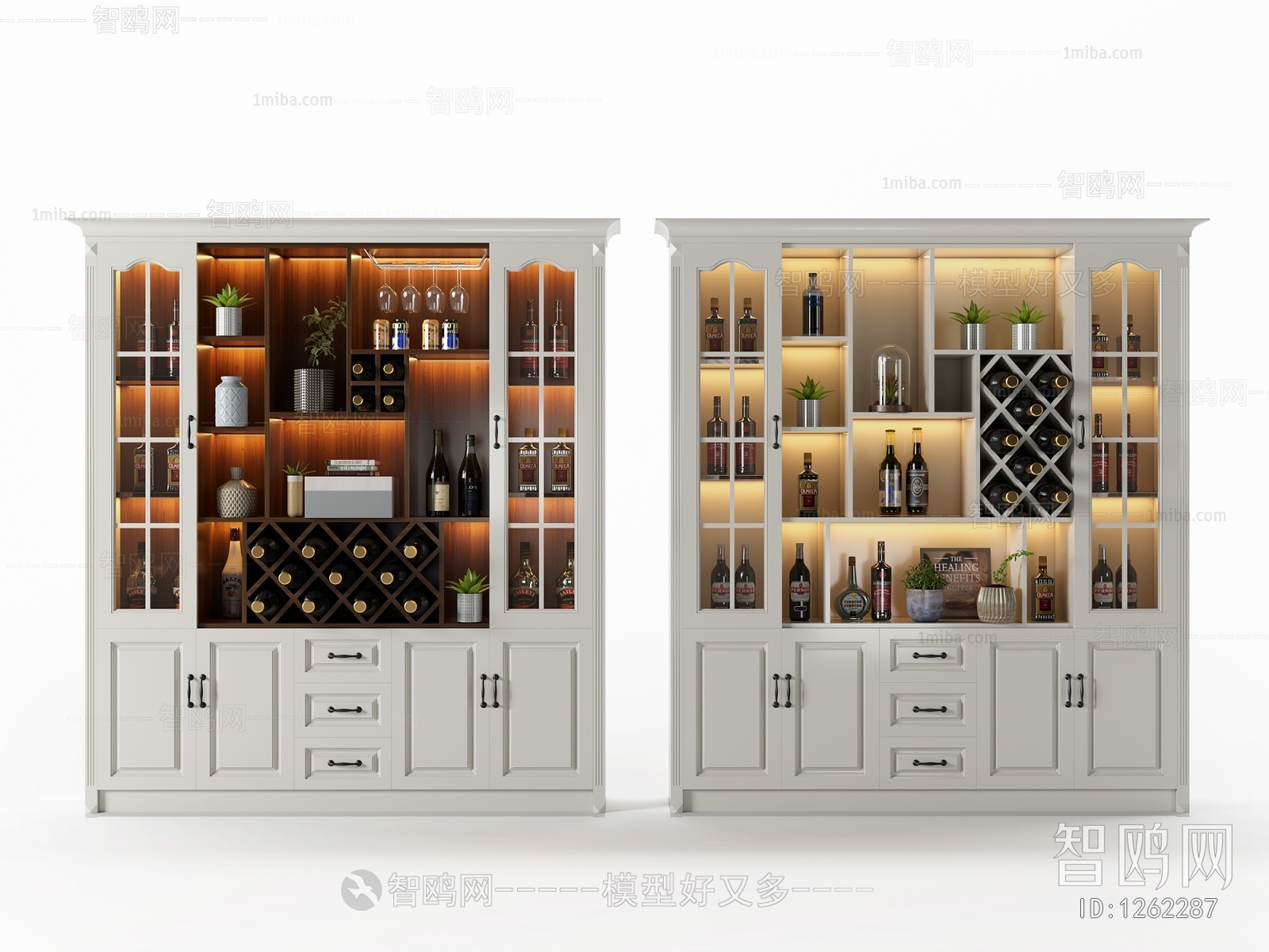 Simple European Style Wine Cabinet