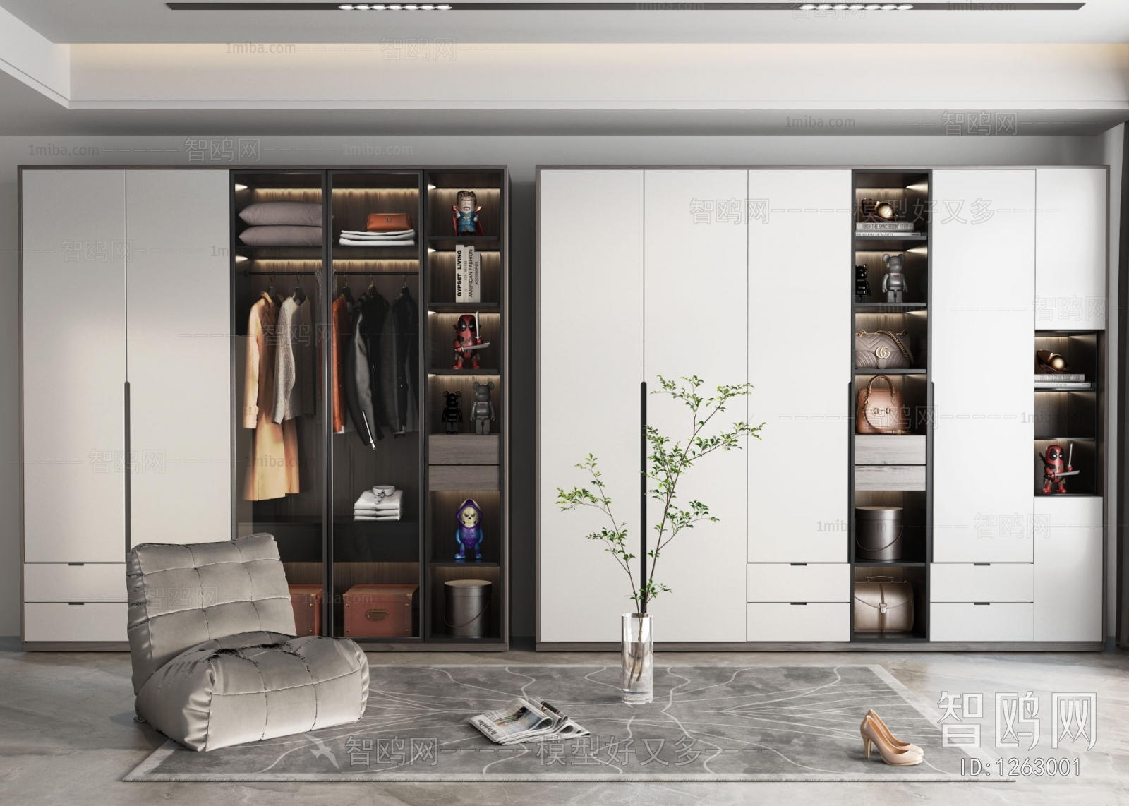 Modern Clothes Storage Area