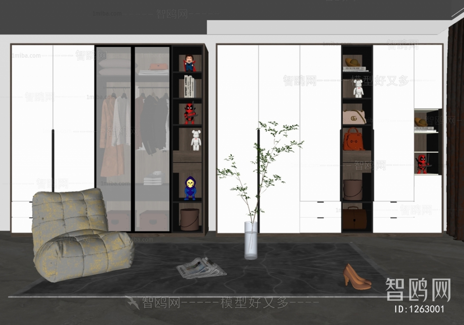 Modern Clothes Storage Area