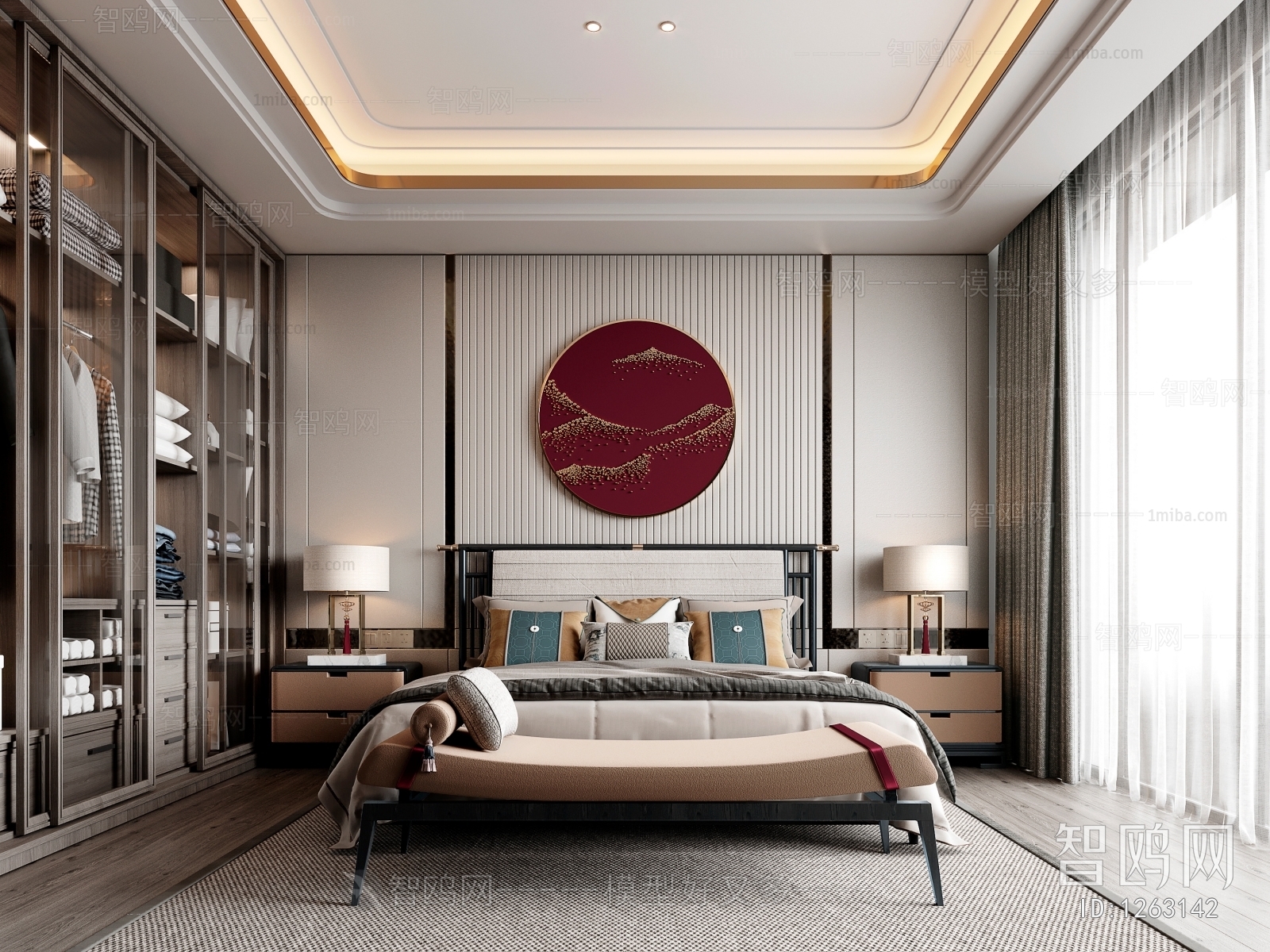 New Chinese Style Bedroom