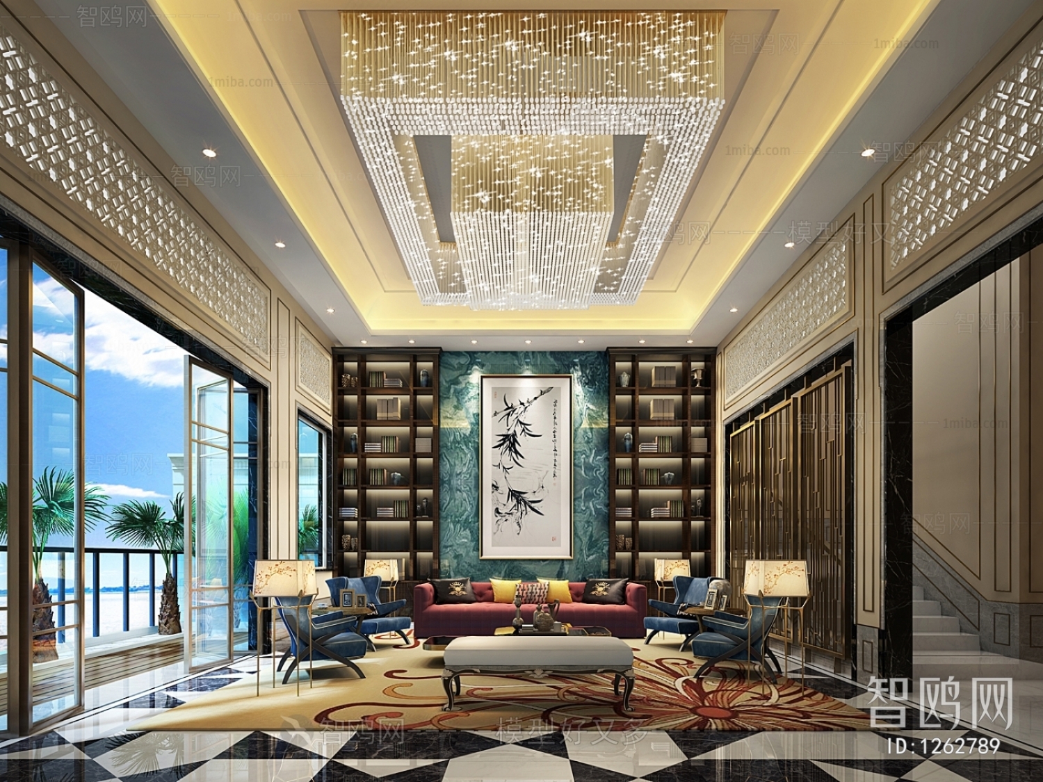 New Chinese Style A Living Room