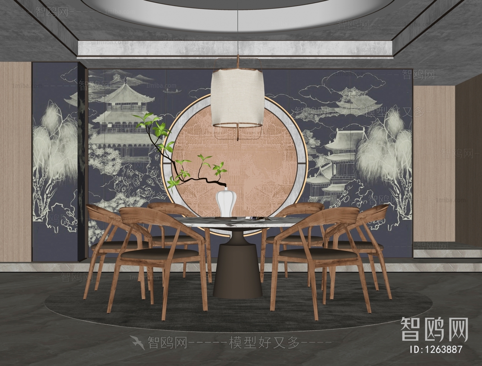 New Chinese Style Dining Room