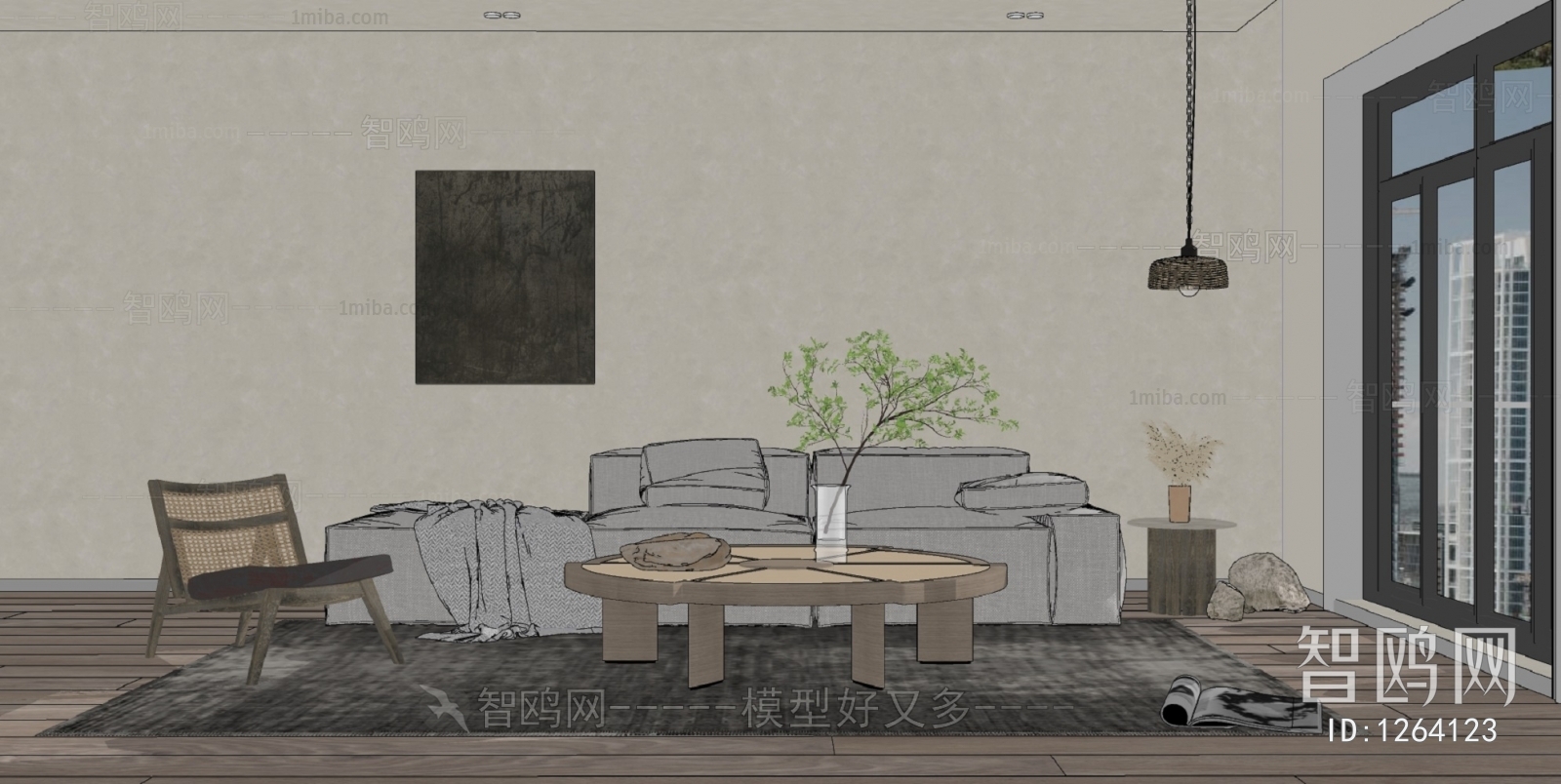 Wabi-sabi Style A Living Room