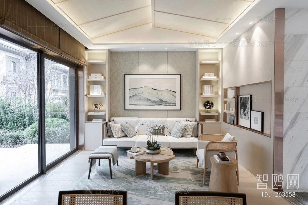 New Chinese Style A Living Room