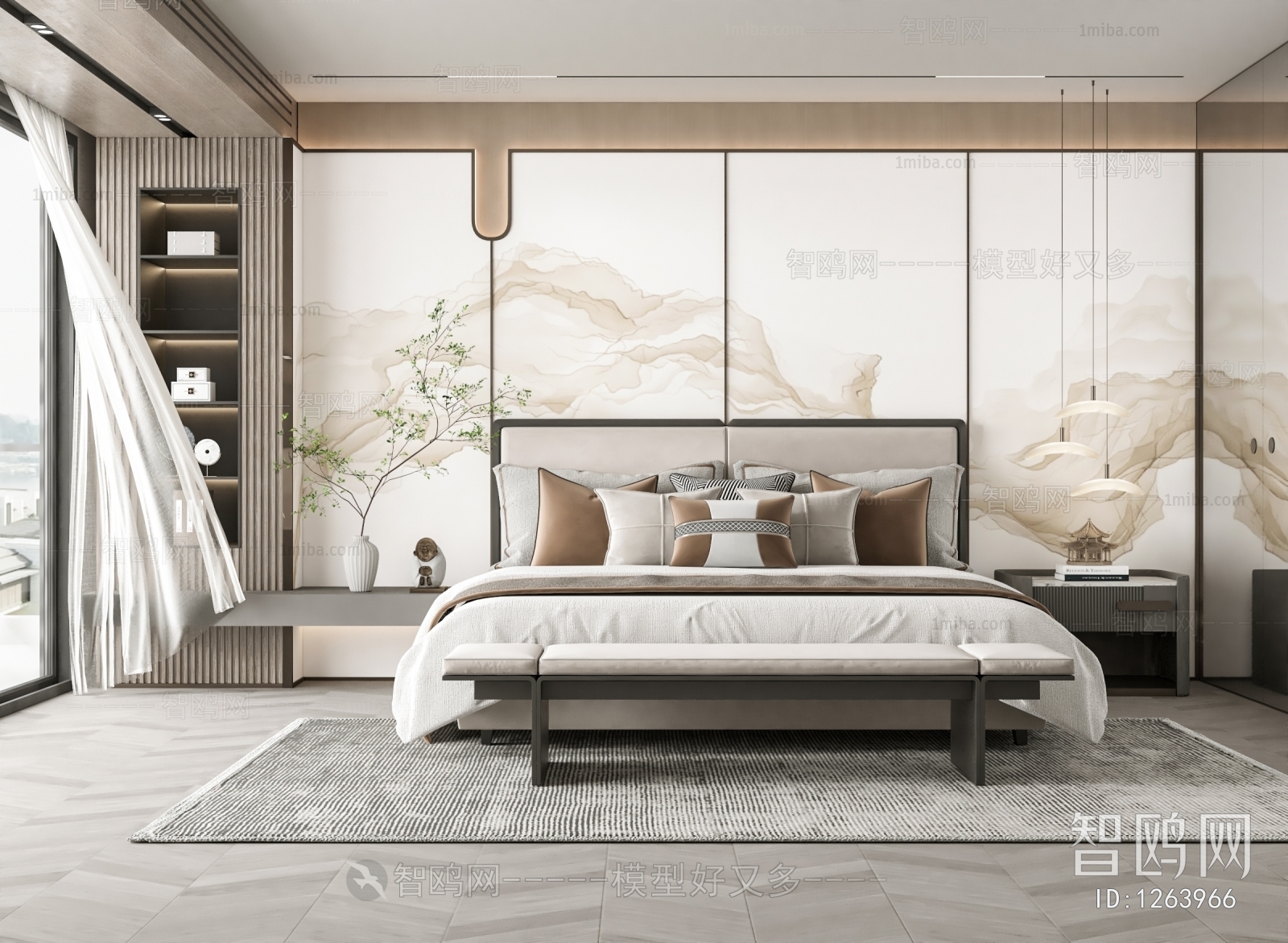 New Chinese Style Bedroom