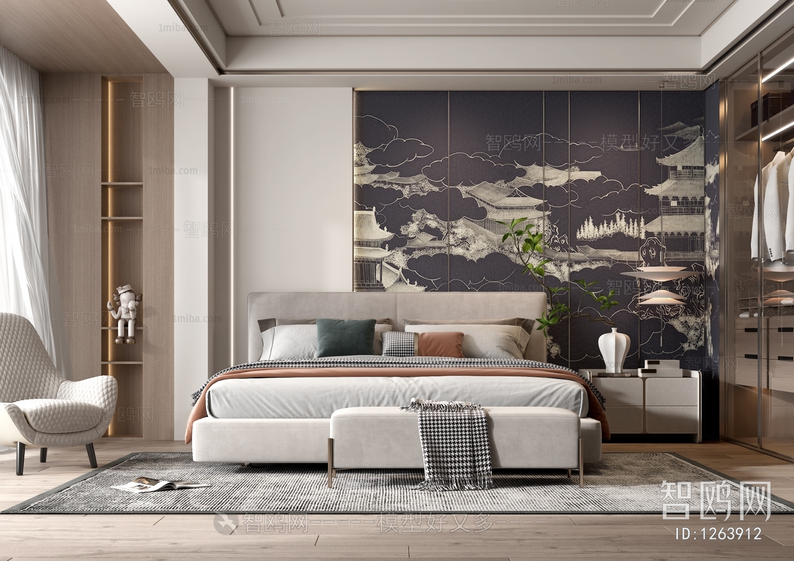 New Chinese Style Bedroom