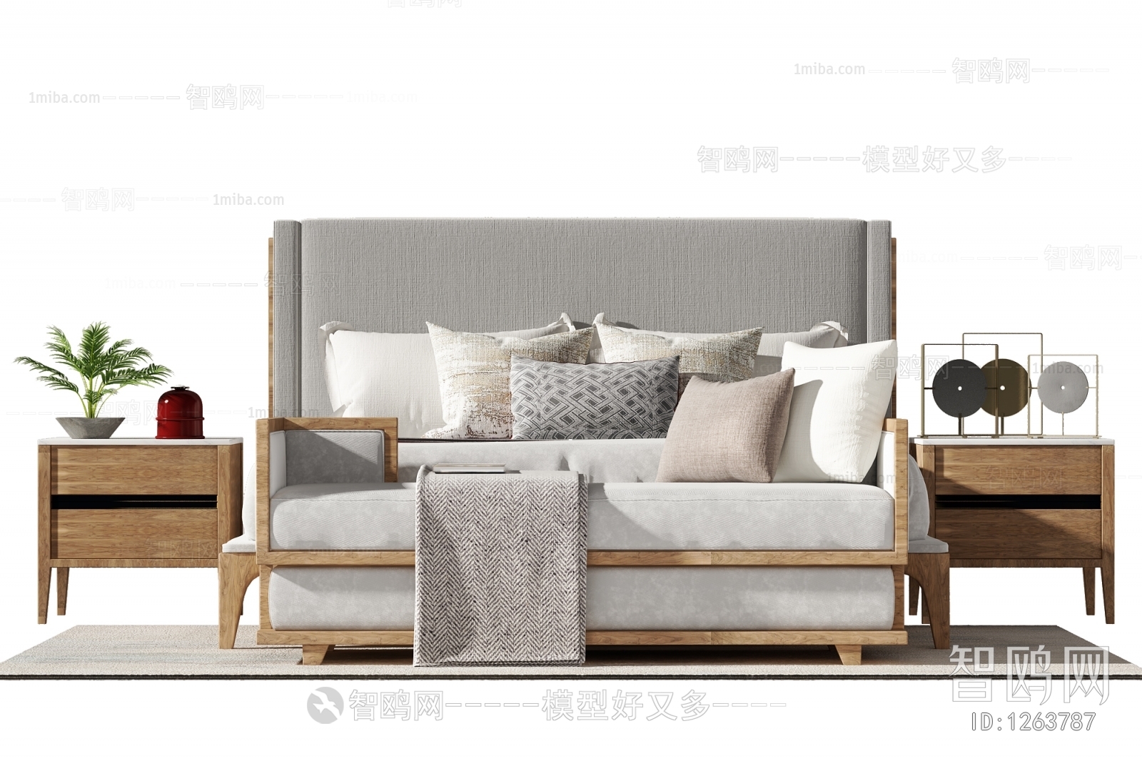 New Chinese Style Double Bed