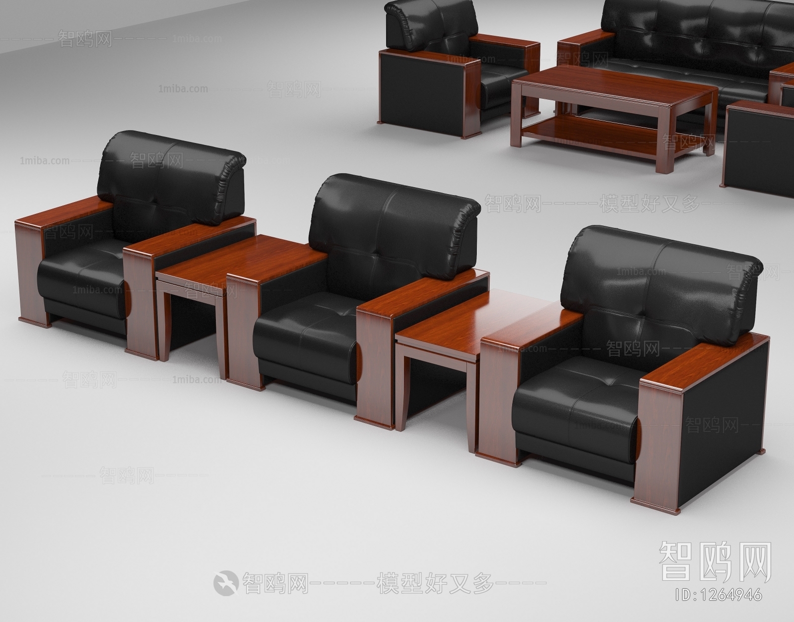 新中式办公沙发