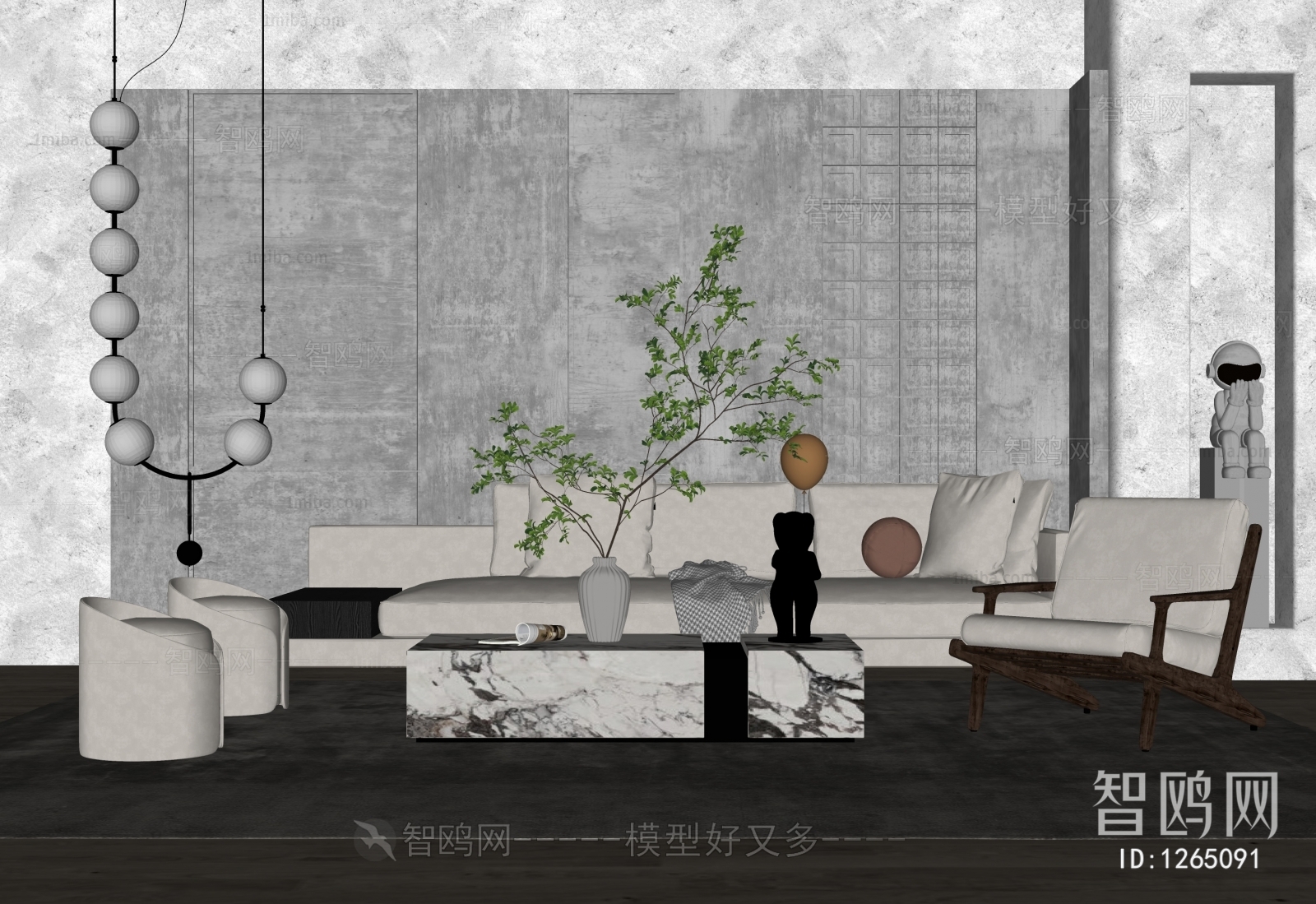 Wabi-sabi Style A Living Room