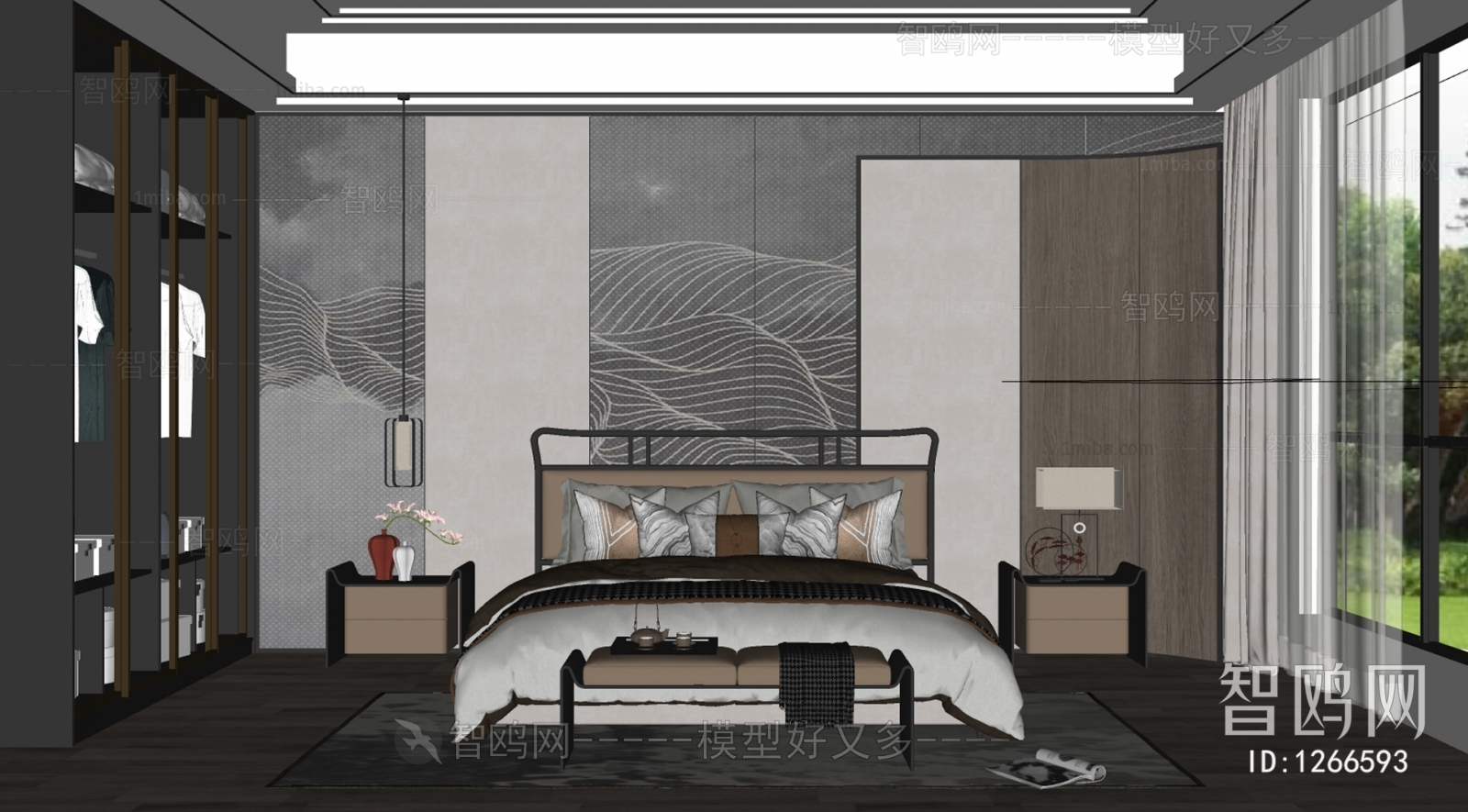 New Chinese Style Bedroom