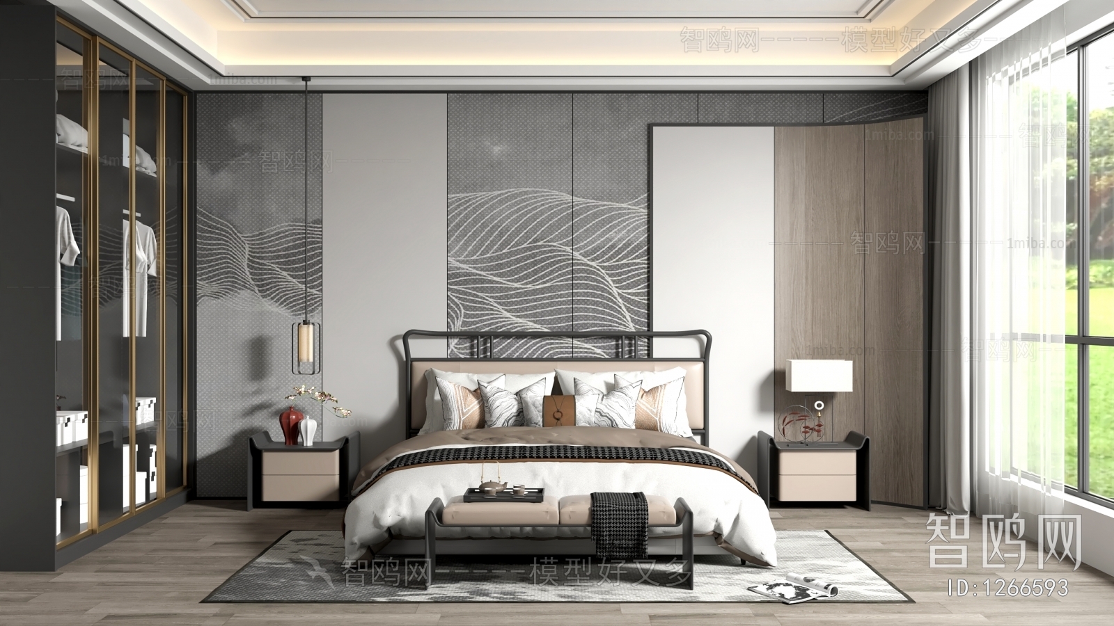 New Chinese Style Bedroom