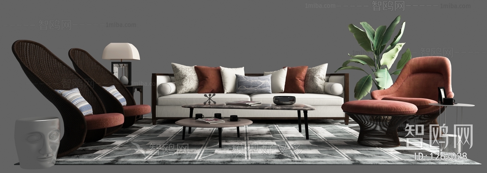 New Chinese Style Sofa Combination