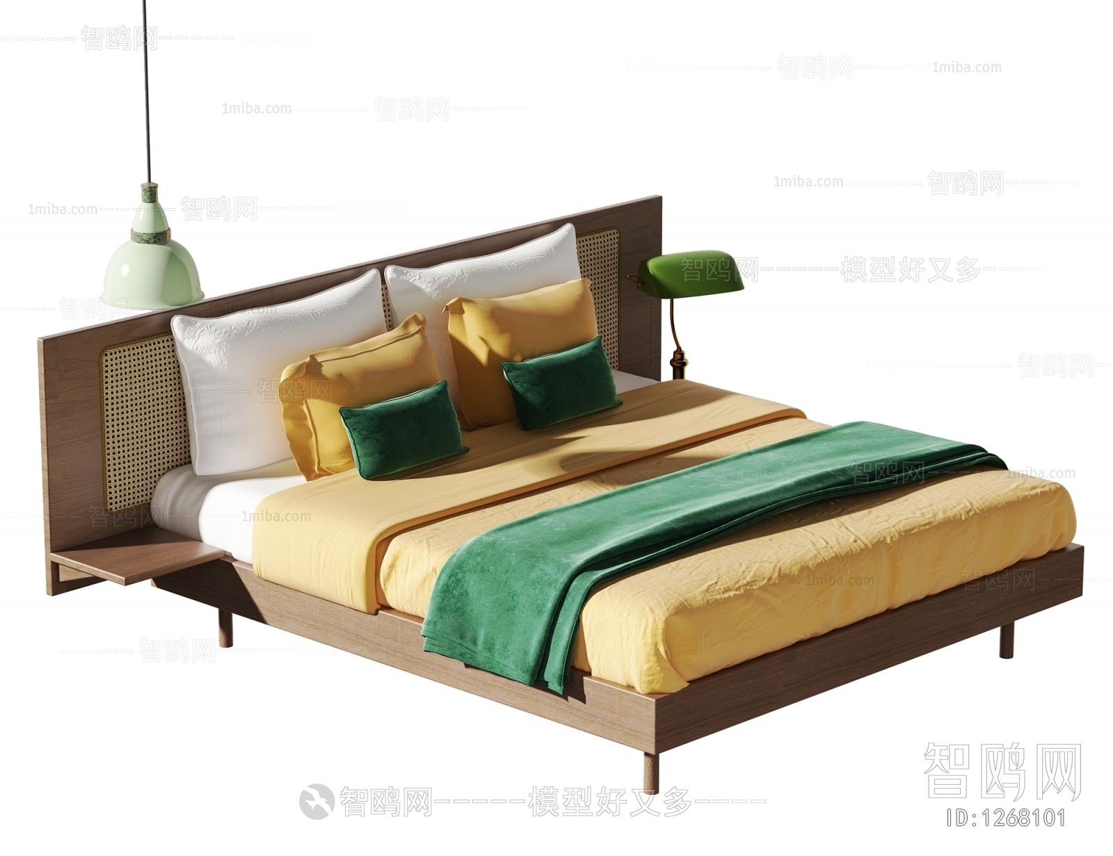 Wabi-sabi Style Double Bed