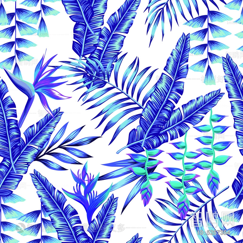 Animal And Plant Pattern Wallpaper