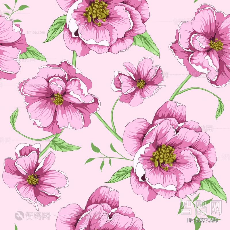 Animal And Plant Pattern Wallpaper