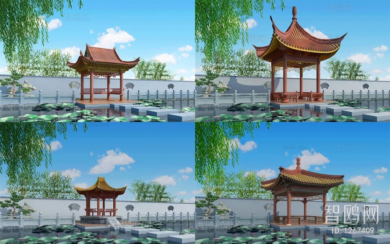 Chinese Style Park Landscape