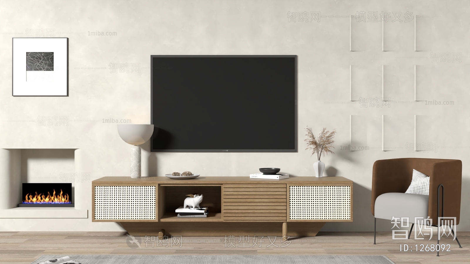 Wabi-sabi Style TV Cabinet