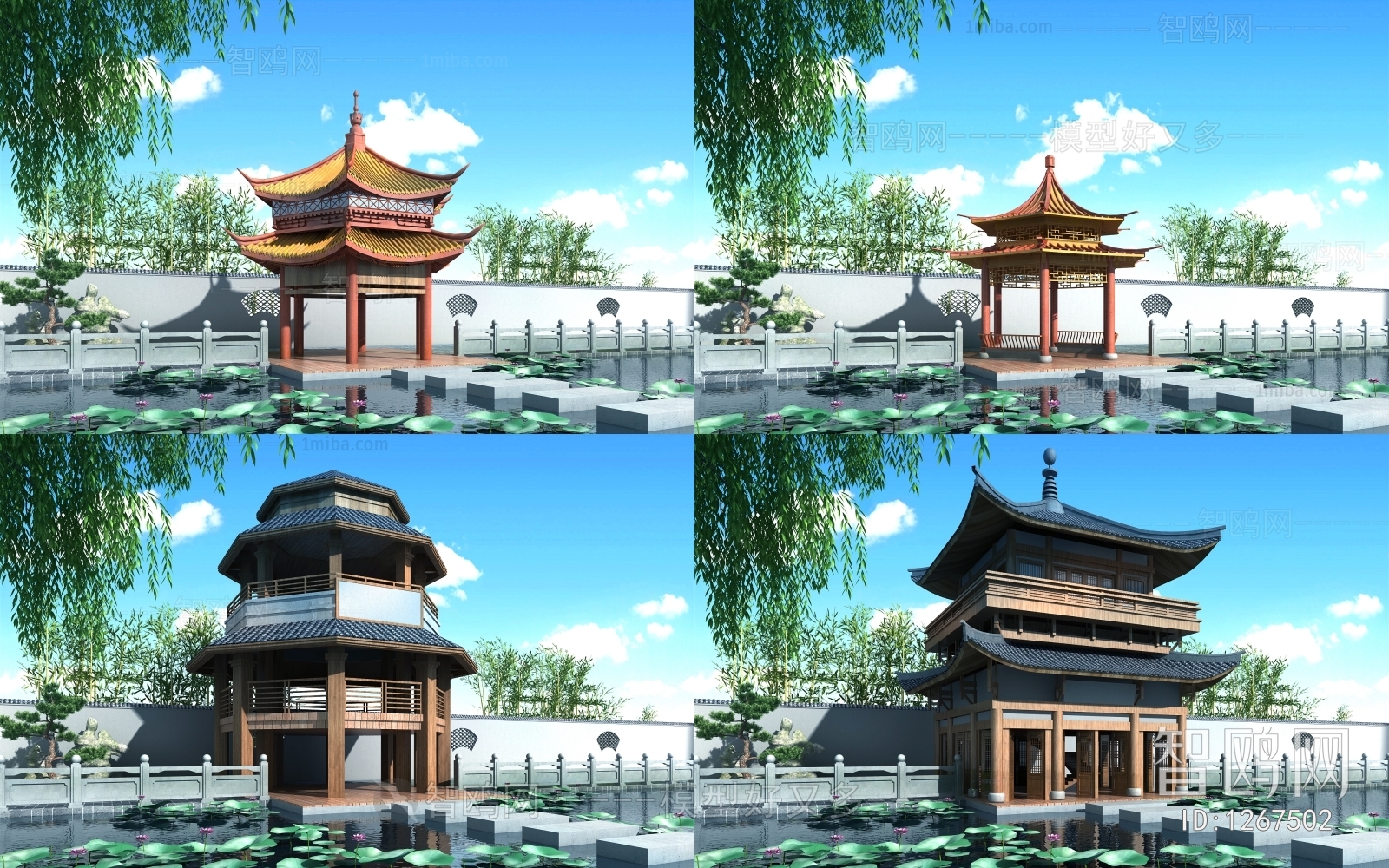 Chinese Style Ancient Architectural Buildings