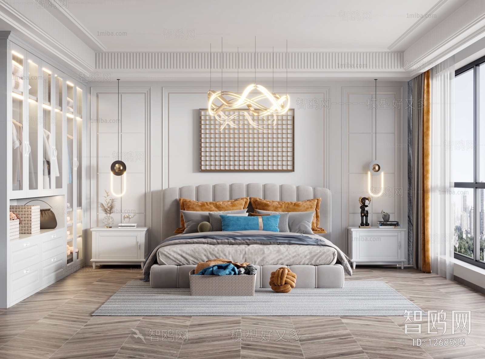 Simple European Style Bedroom