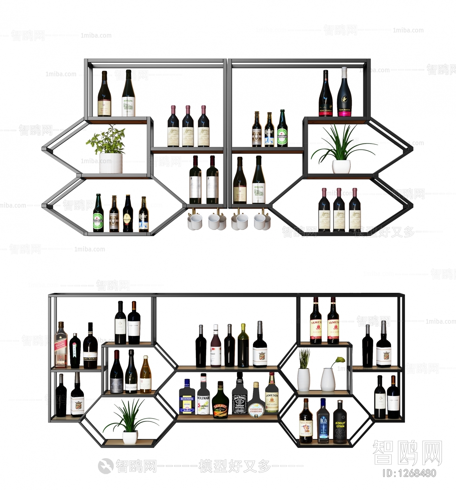 Industrial Style Wine Rack