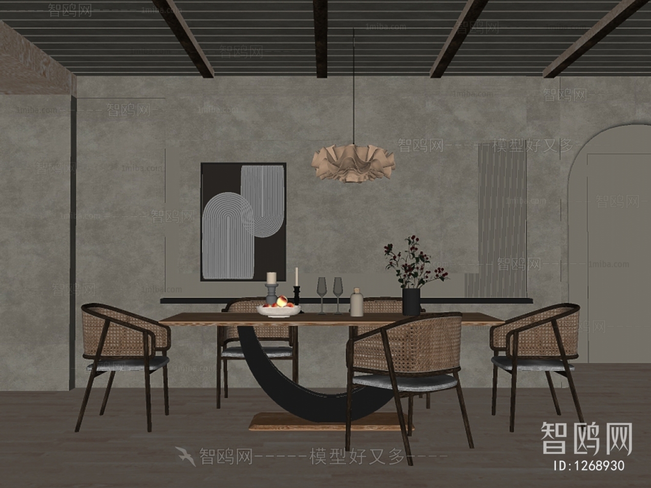 Wabi-sabi Style Dining Room