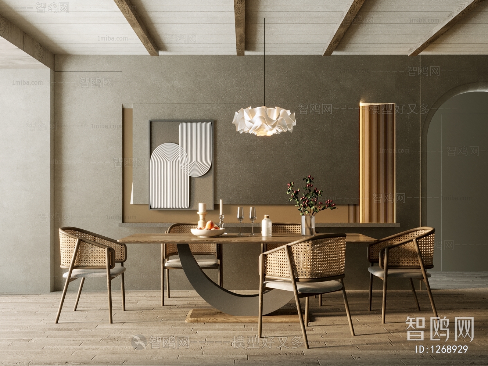 Wabi-sabi Style Dining Room