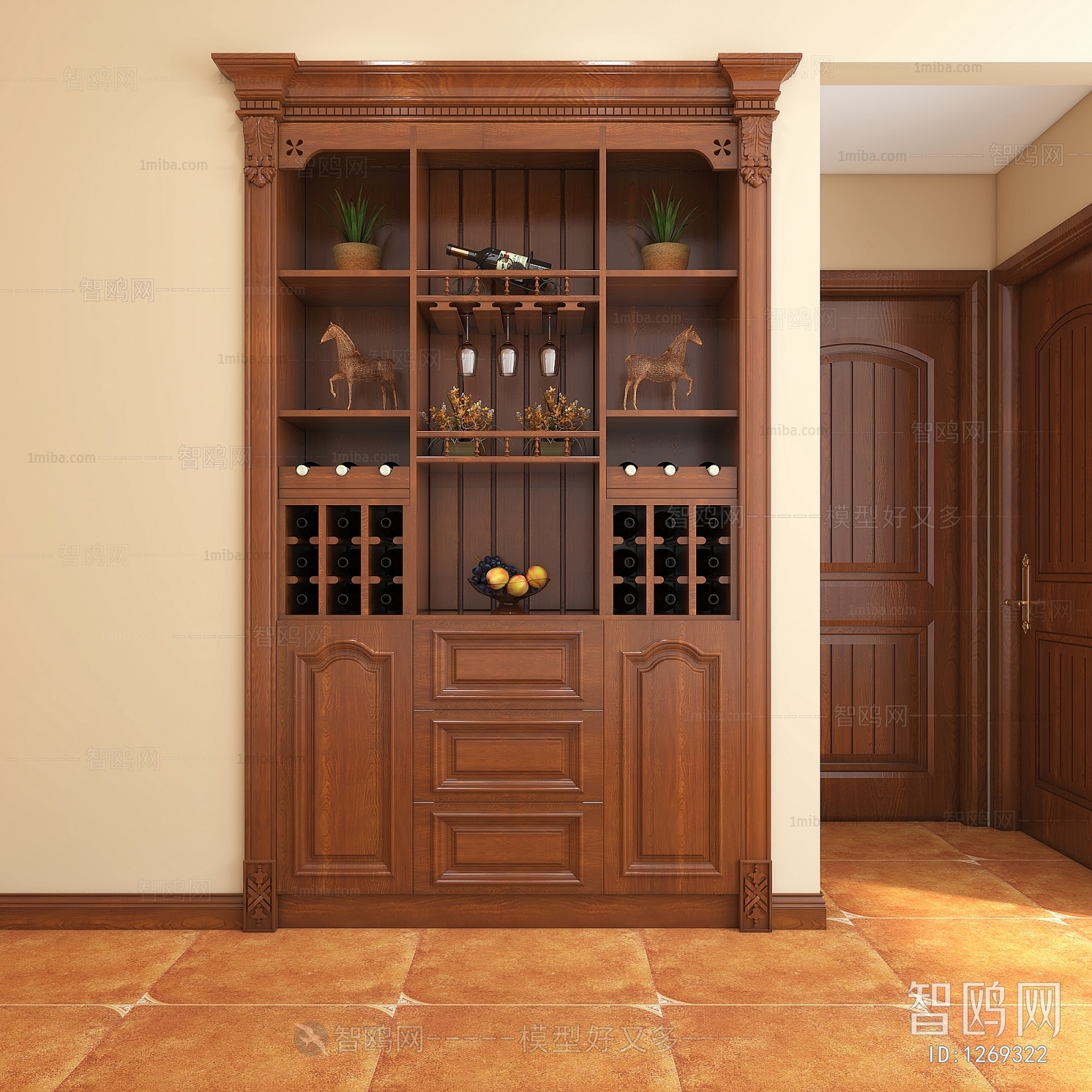 American Style Wine Cabinet