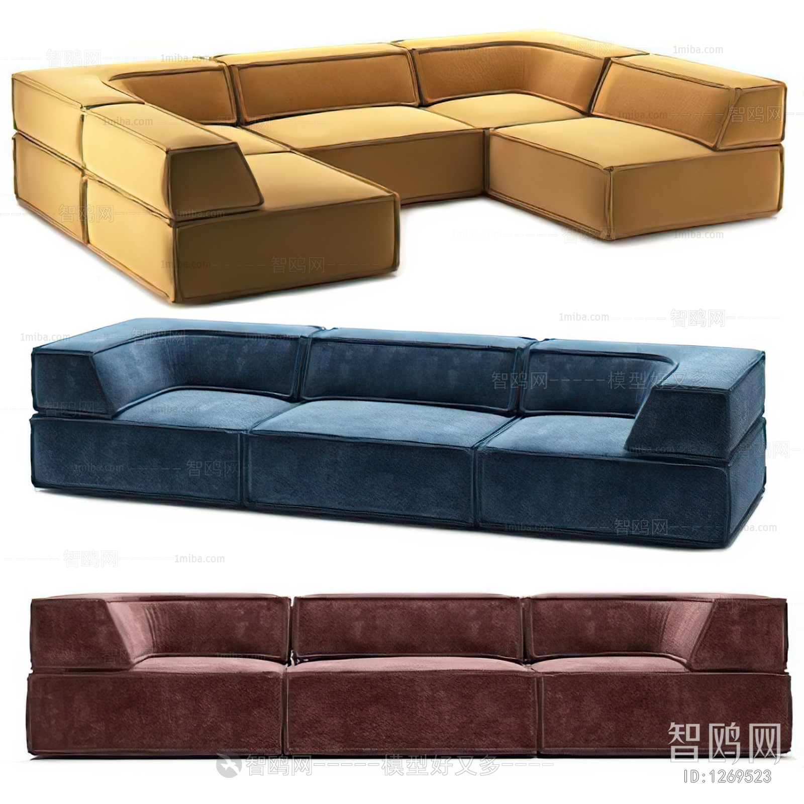 Modern Three-seat Sofa