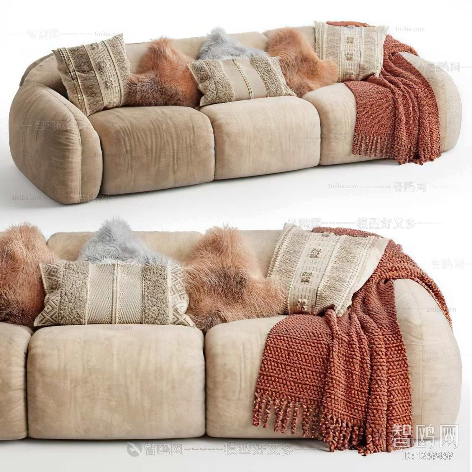 Modern Three-seat Sofa