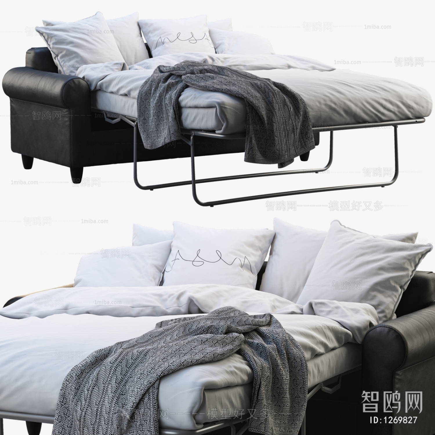 现代折叠沙发床