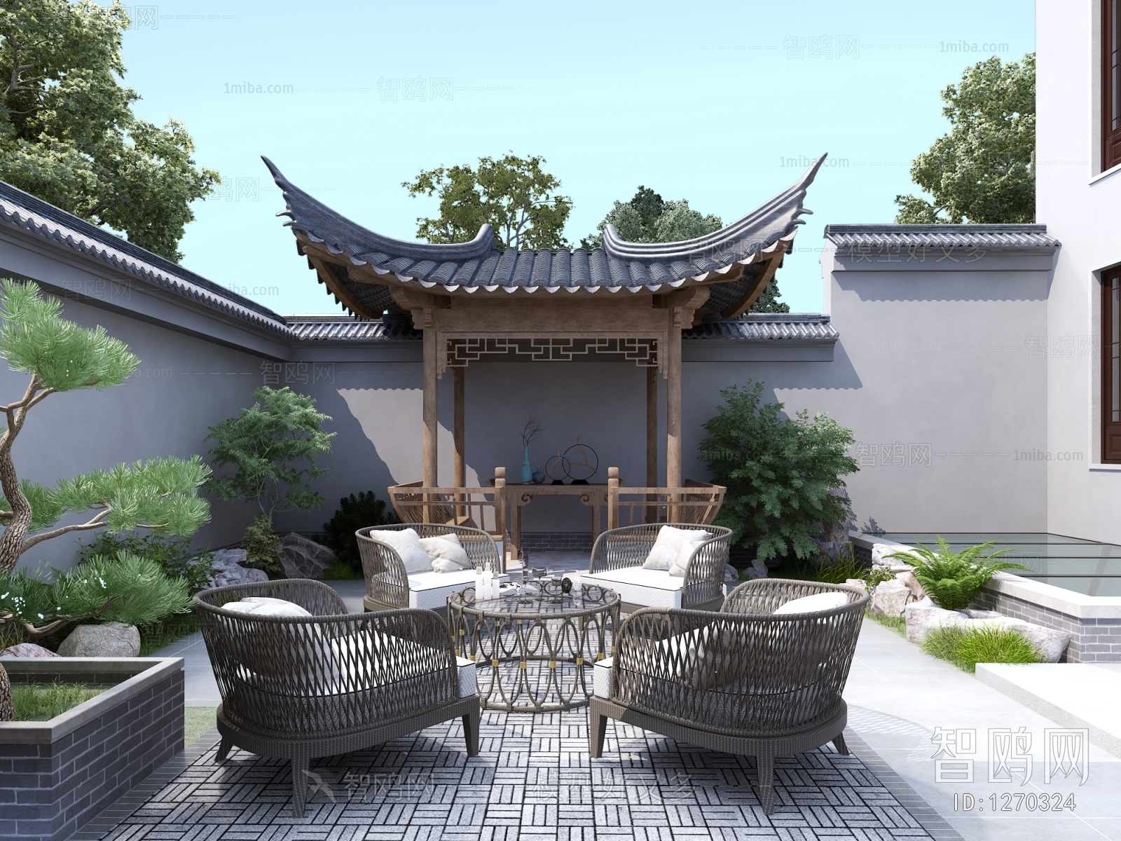 New Chinese Style Courtyard/landscape