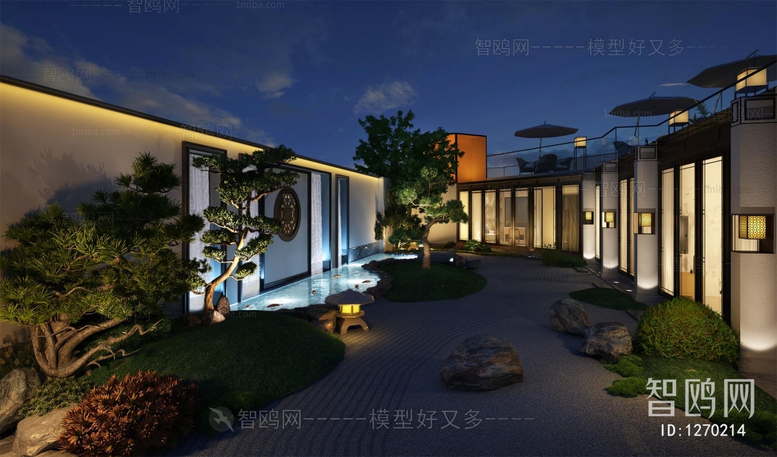 New Chinese Style Courtyard/landscape