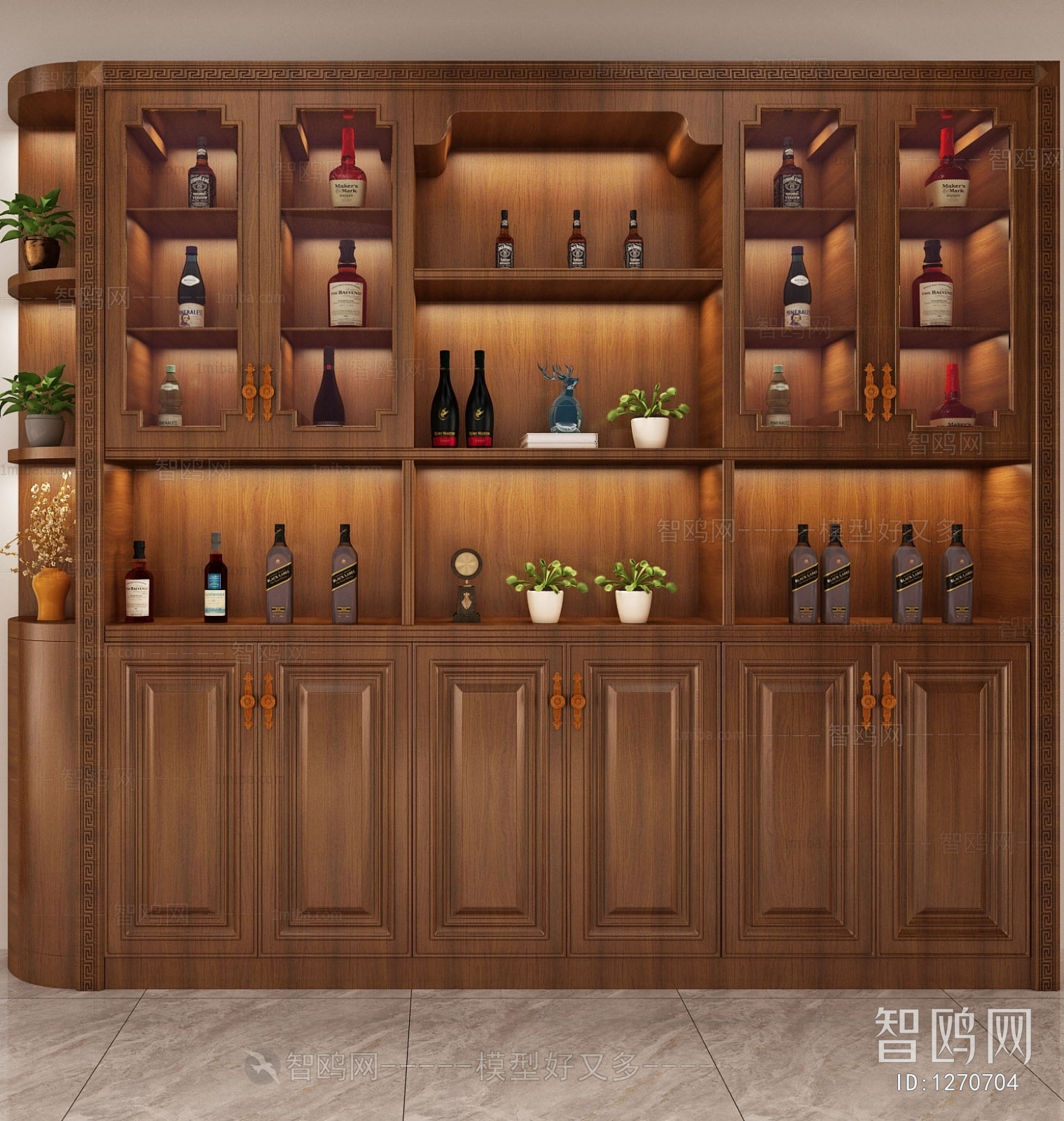 New Chinese Style Wine Cabinet