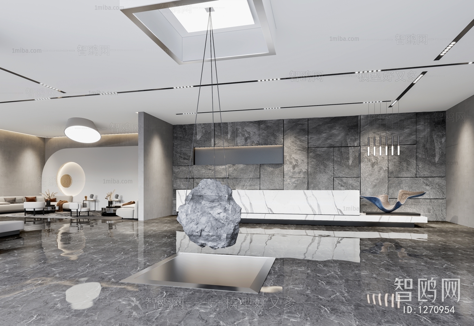 Modern Office Reception Desk