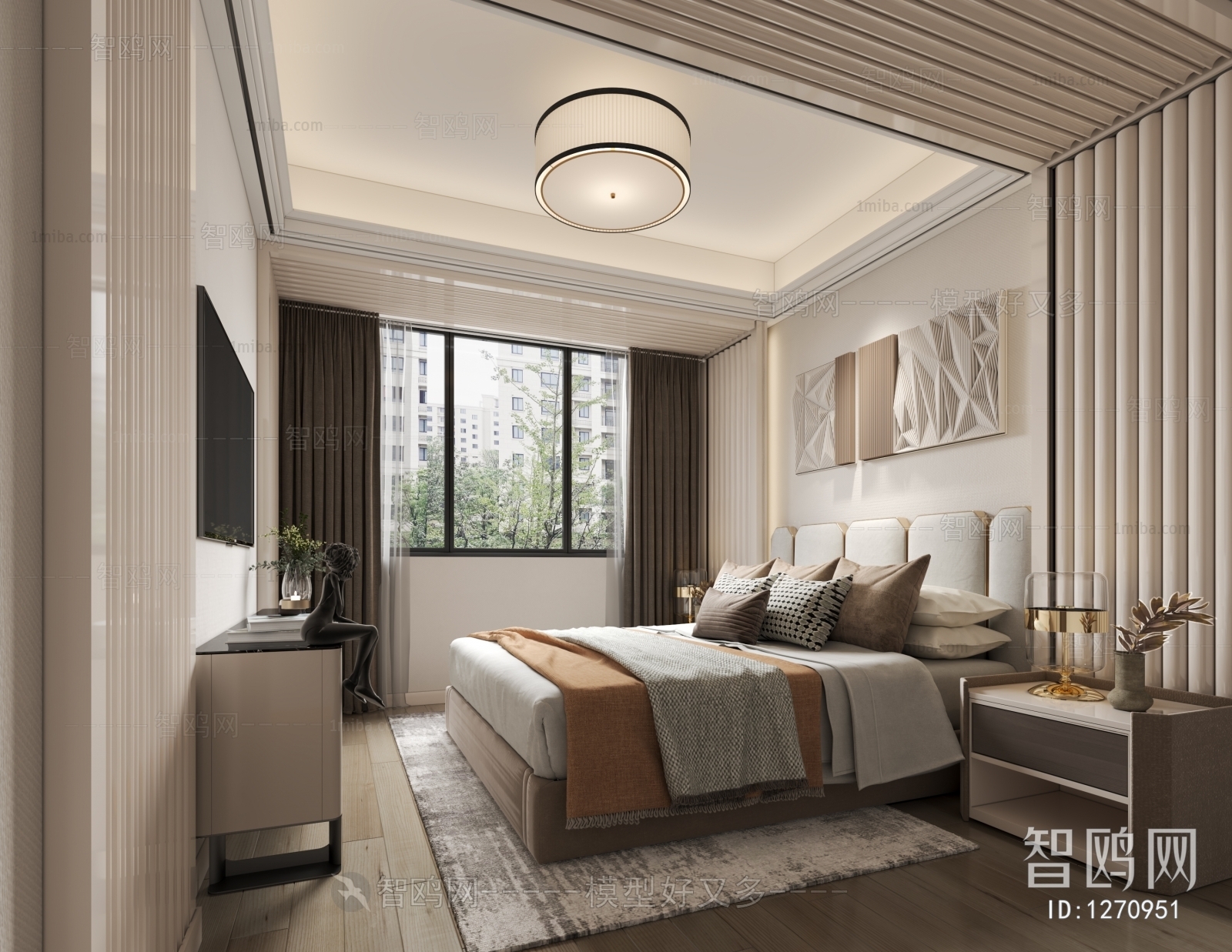 New Chinese Style Bedroom