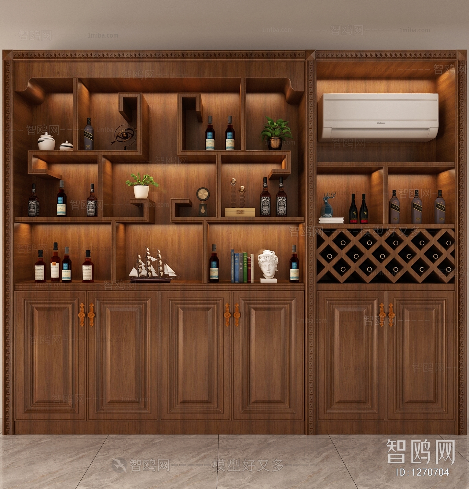 New Chinese Style Wine Cabinet