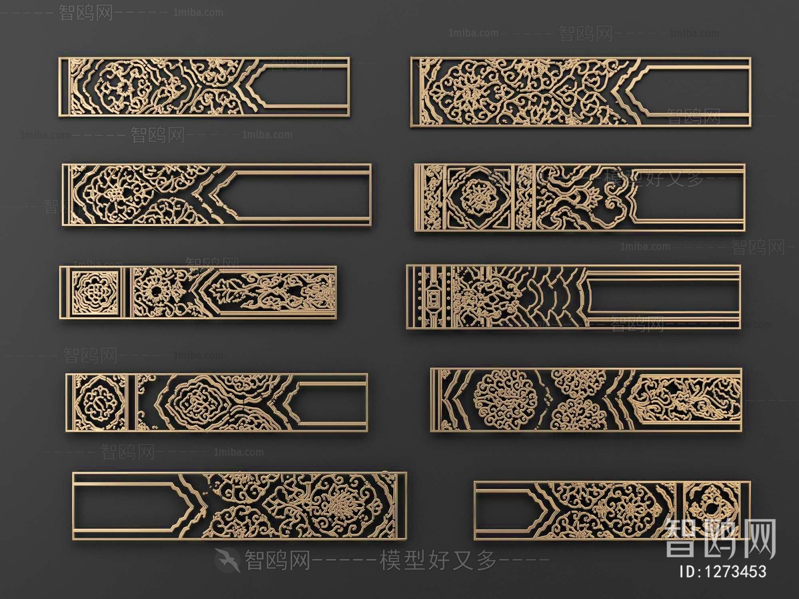 中式欧式伊斯兰民族花纹 雕花构件